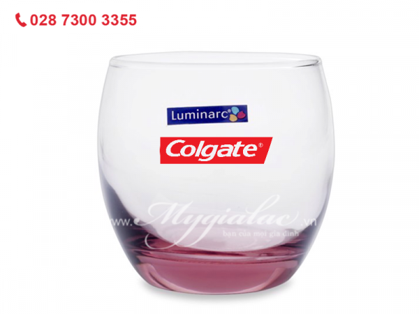Ly Thap Thuy Tinh Luminarc Salto Pink 320ml In Logo
